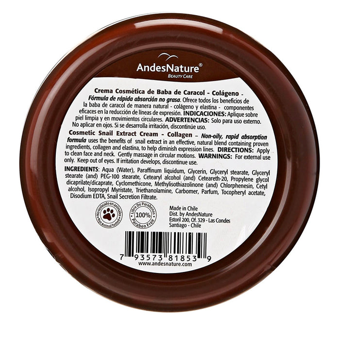 Andes Nature Cosmetic Caracol Cream 5.12 Oz.