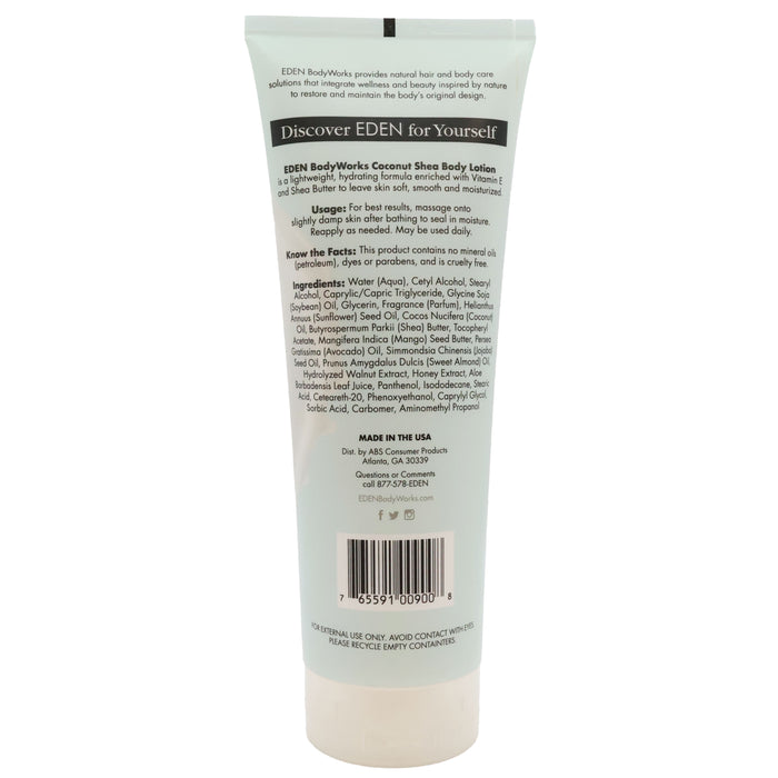 Eden Body Works Coconut Shea Body Lotion 8 Oz.