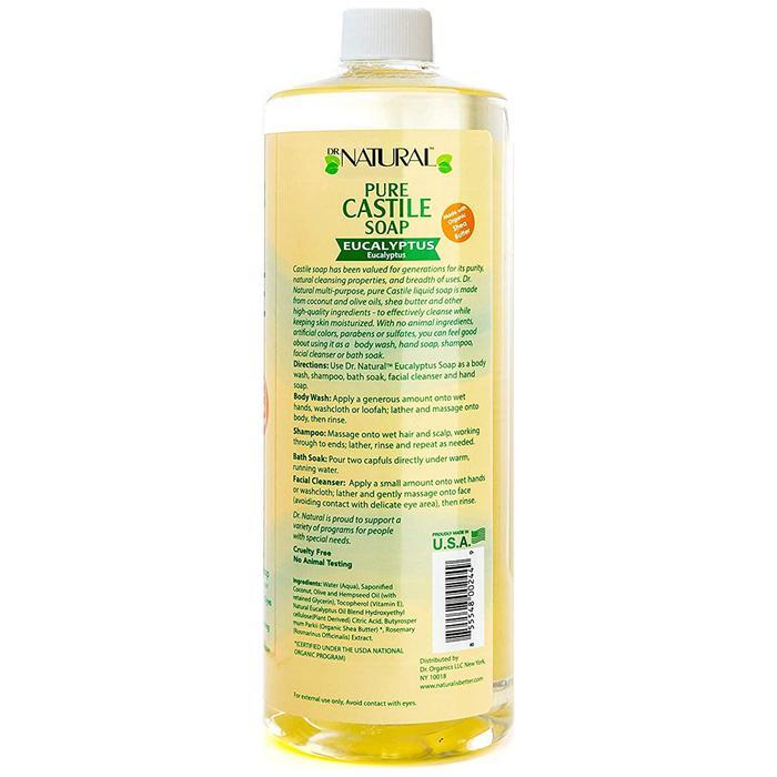 Dr. Natural Pure-castile Liquid Soap - Eucalyptus 32 Oz.