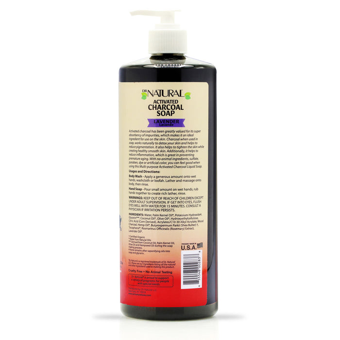 Dr.Naturals Characoal Lavender Soap 32. Oz.