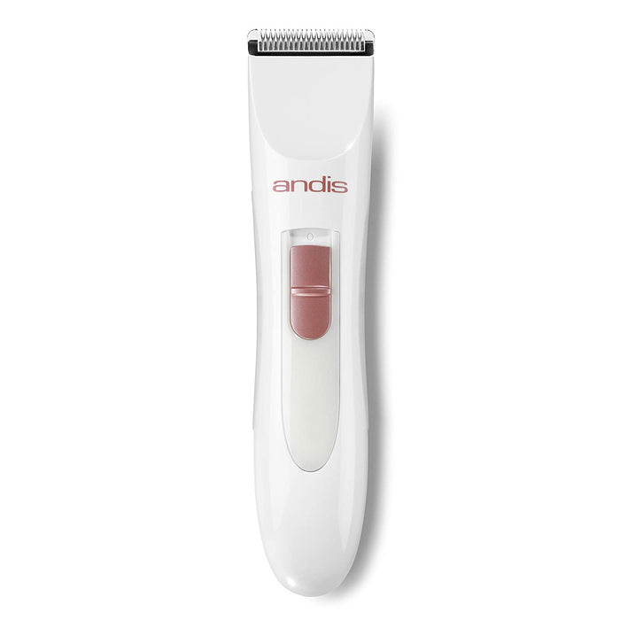 Andis 24630 Women's Lithium-ion Electric Personal Trimmer -Cordless Lightweight 6-piece Home Kit, White