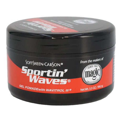 Sportin Waves Pomade, Gel, With Wavitrol III, 3.5 Oz.