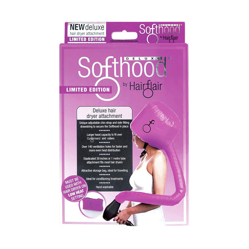 Hair Flair Deluxe SoftHood Hair Dryer Attachment - Pink