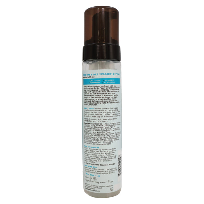 Carol's Daughter Wash Day Delight Hair Gel to Foam Styler Aloe, 8.5 Oz.