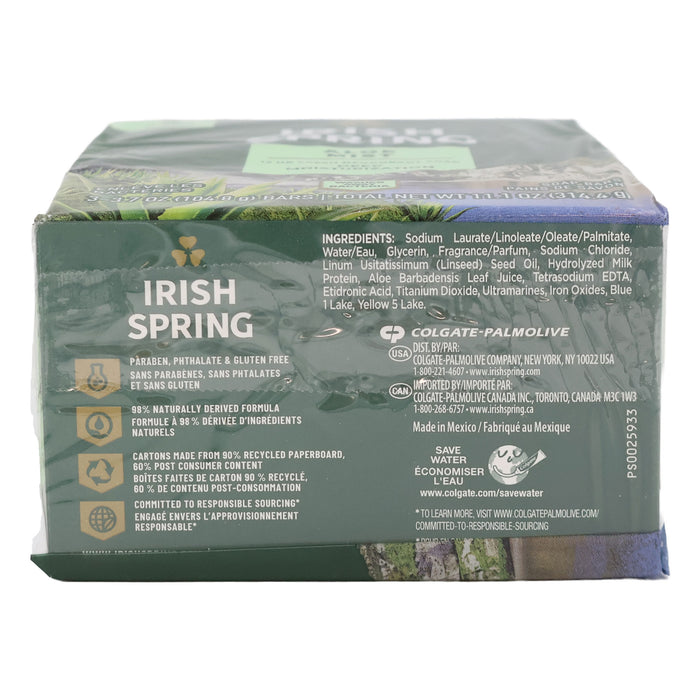 Irish Spring Deodorant Bath Bar Aloe, 3.75 Oz. Pack of 3