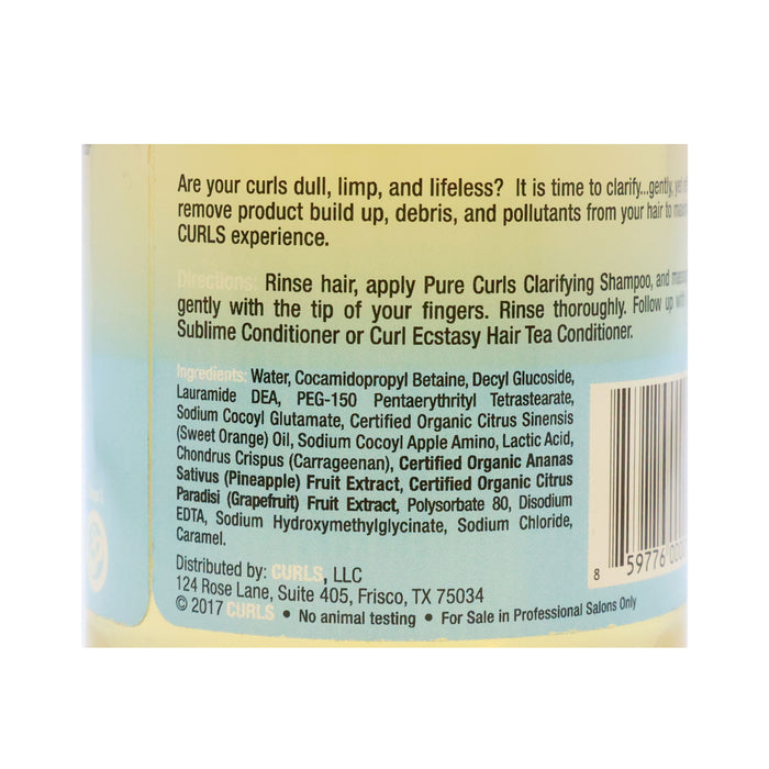 Curls Pro Pure Clarifying Hair Shampoo 8 Oz.