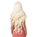 100 Percent Human Hair Blend 360 Circular Frontal Lace Wig,Platinum Blonde