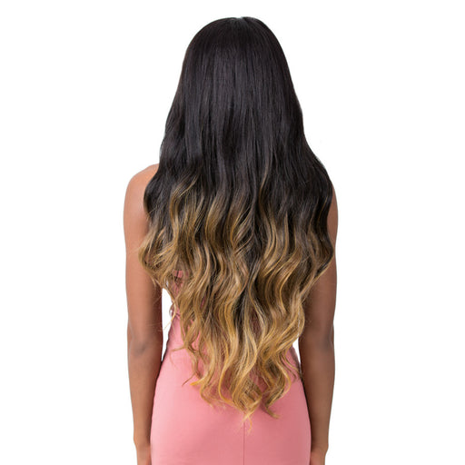 100 Percent Human Hair Blend 360 Circular Frontal Lace Wig,FF Honey Dark Cacao