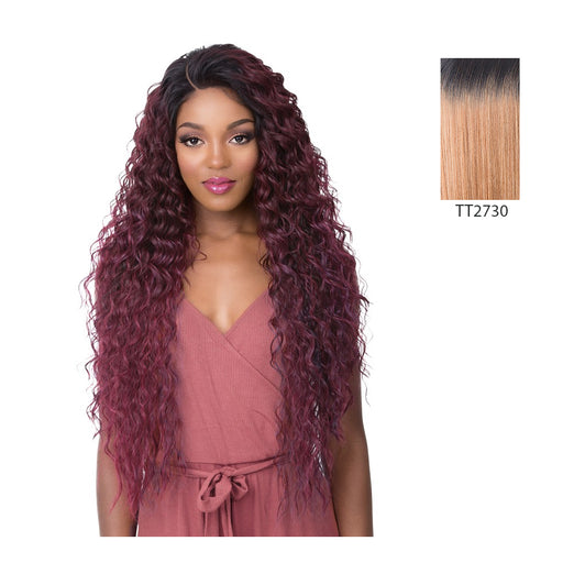 100 Percent Human Hair Blend Wig 360 Circular Frontal Lace Wig,Two Tone Off Black/Strawberry Blonde/Light Auburn