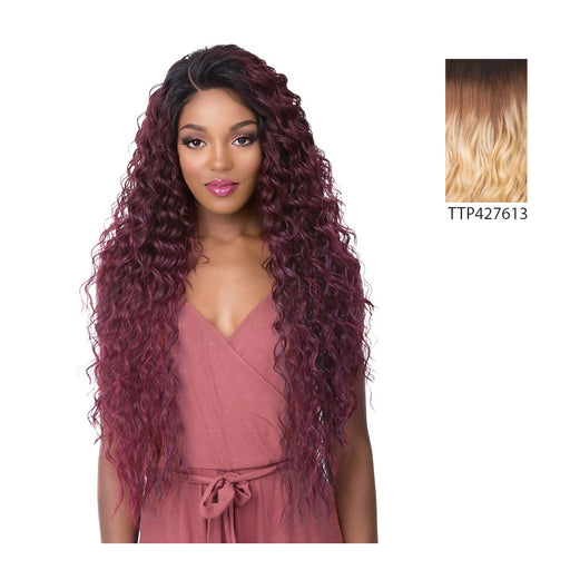 100 Percent Human Hair Blend Wig 360 Circular Frontal Lace Wig,Ttmedium Brown Base With Strawberry Blonde Highlights/613