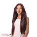 Human Hair 360 All Round Deep Lace Wig,Streaked Blend Of Deep Wine And Dark Violet