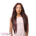 Human Hair 360 All Round Deep Lace Wig,Streaked Blend Of Deep Wine And Dark Violet