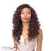 Human Hair 360 All Round Deep Lace Wig,Streaked Blend Of Deep Wine And Dark Violet