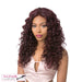 Human Hair 360 All Round Deep Lace Wig,Streaked Blend Of Deep Wine And Dark Violet