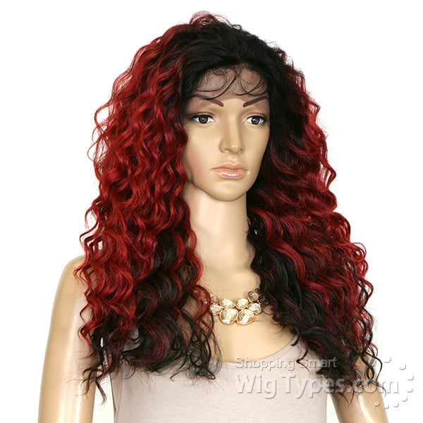 360 All Emotion Soft Lace, Long,Two Tone Off Black/Burgundy