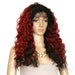 360 All Emotion Soft Lace, Long,Two Tone Off Black/Burgundy