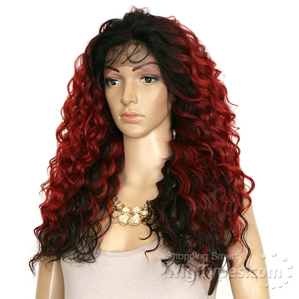 360 All Emotion Soft Lace, Long,Two Tone Off Black/Burgundy