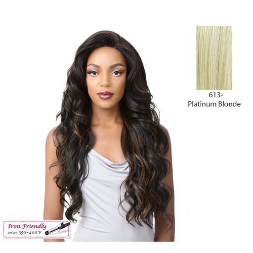 Human Hair 360 All Round Deep Lace Wig,Platinum Blonde