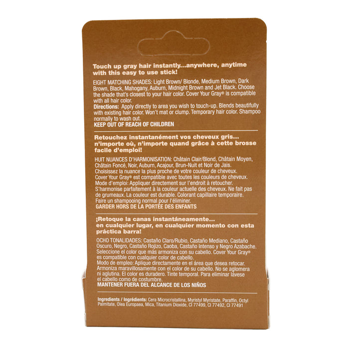 Cover Your Gray Touch Up Stick Mahogany Hair Color 0.15 Oz.