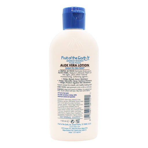 Fruit Of The Earth Skin Cooling Aloe Vera Skin Care Body Lotion 4 Oz.