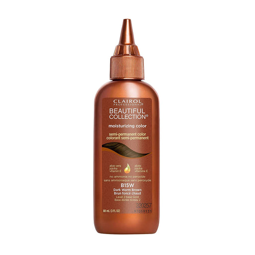 Clairol Professional Beautiful Collection Moisturizing Color, B15W Dark Warm Brown, 3 Oz.