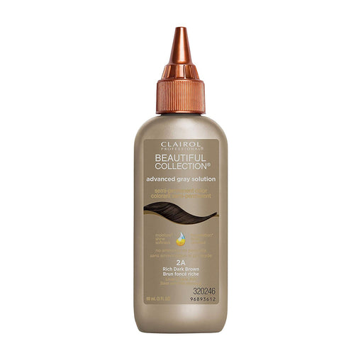 Clairol Professional Beautiful Collection Advanced Gray Solution Semi-Permanent Color, 2A Rich Dark Brown, 3 Oz.