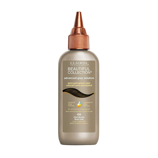 Clairol Professional Beautiful Collection Advanced Gray Solution Semi-Permanent Color, 4A Chai Brown, 3 Oz.