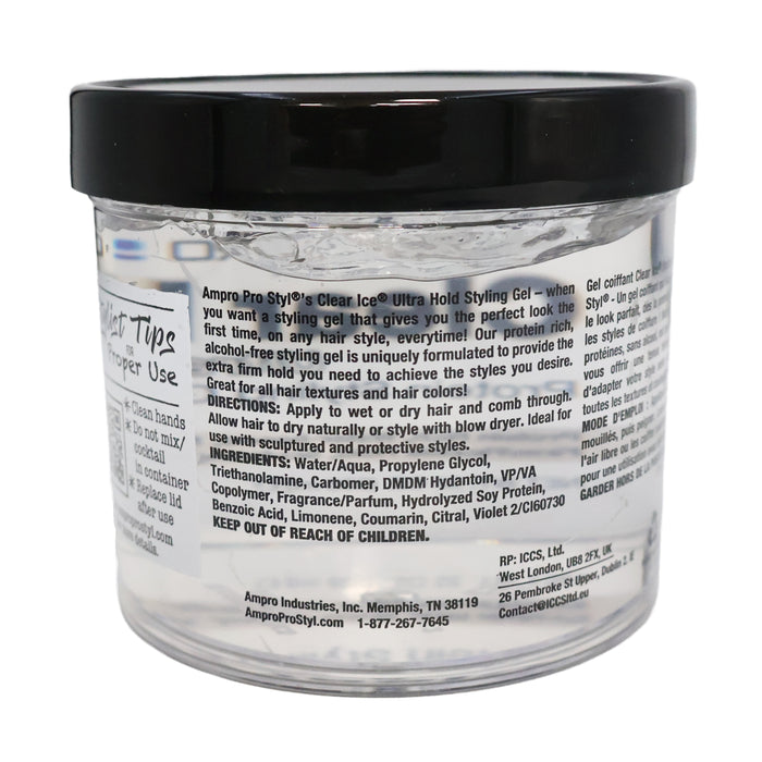 Ampro Pro Styling Clear Ice Protein Gel, 32 Oz.