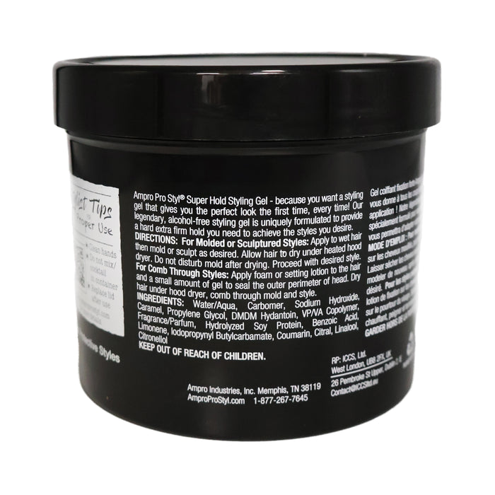 Ampro Pro Styl Protein Styling Gel Super Hold, 32 Oz.