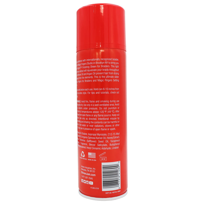 Ampro Shine n Jam Magic Fingers Finishing Sheen for Braiders, 11.5 Oz.