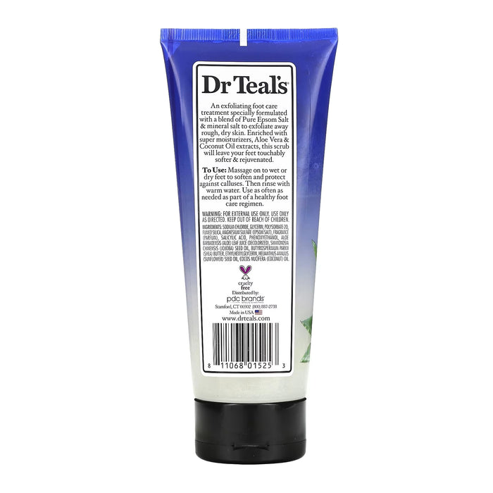 Dr Teals Foot Scrub With Aloevera and Coconut Oil, 6 Oz.