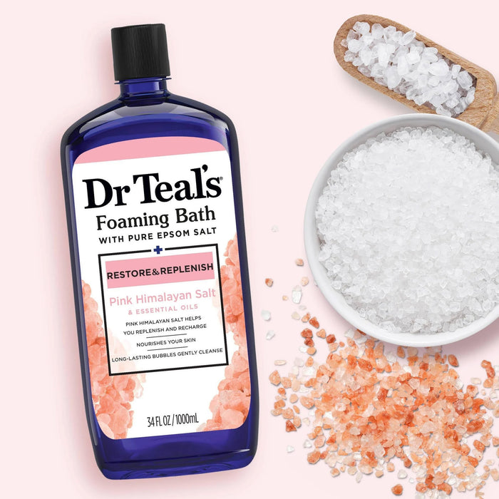 Dr Teals Epsom Salt Foaming Bath Pink Himalayan 34 Oz.