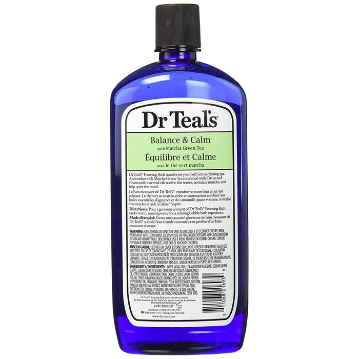 Dr Teals Epsom Salt Foaming Bath Matcha Green Tea 34 Oz.