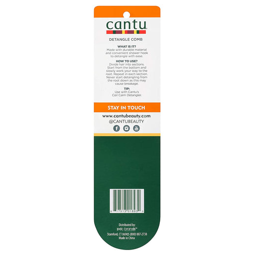 Cantu Sturdy Detangle Comb Thick Teeth Shower Hook