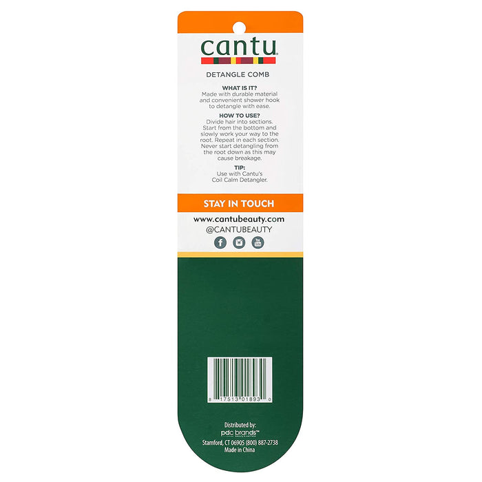 Cantu Sturdy Detangle Comb Thick Teeth Shower Hook