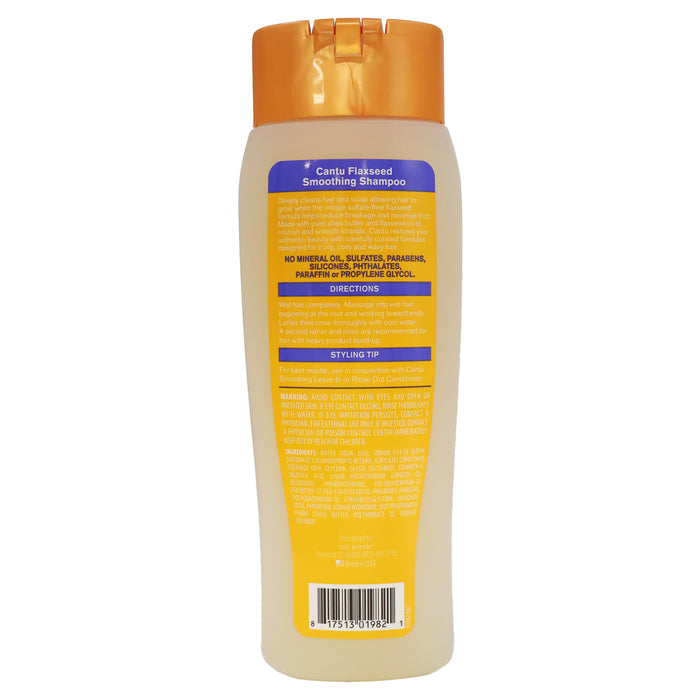 Cantu Flaxseed Smoothing Shampoo With Flaxseed Oil and Shea Butter, 13.5 Oz