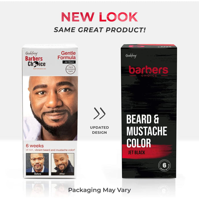 Godefroy Barbers Choice Beard and Mustache Color, 3 Application, Jet Black