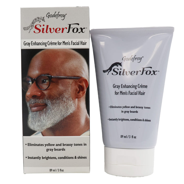 Godefroy Silver Fox Gray Enhancing Cream for Men's Facial Hair 4 Oz