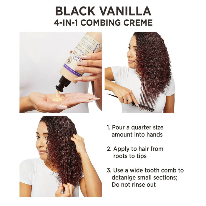 Carol's Daughter Black Vanilla Moisture Shine 4 In 1 Combing Creme Hair Detangler, 8 Oz