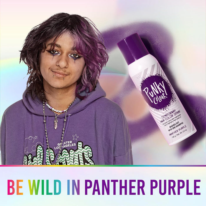 Jerome Russell Temporary Hair Color Spray, Panther Purple 3.5 oz