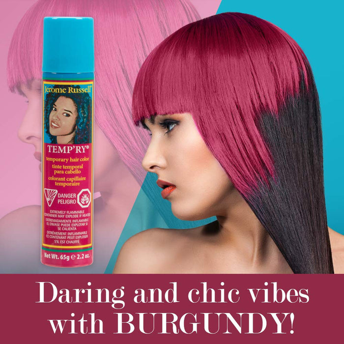 Jerome Russell Temporary Hair Color, Burgundy 2.2 oz