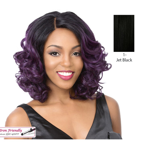 Synthetic Lace Wig Swiss Lace Front Century,Black