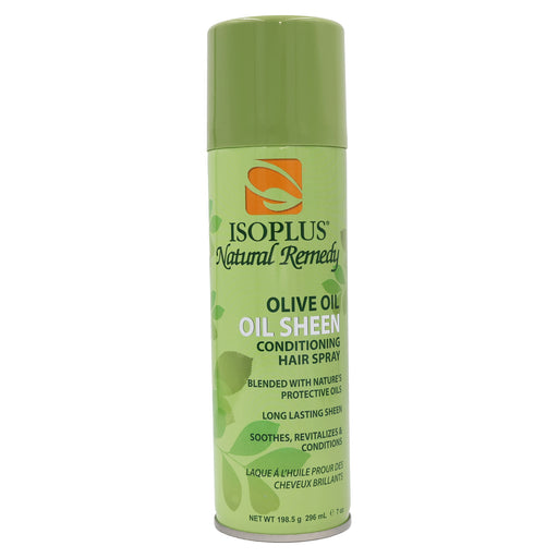 Isoplus Natural Remedy Olive Oil Sheen Conditioning Hair Spray, 7 Oz.