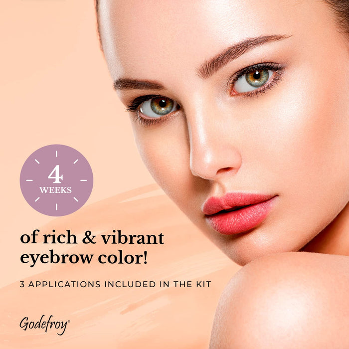 Godefroy Instant Eyebrow Tint, 3 Applications, Jet Black