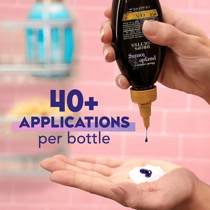 Ogx Blonde Enhanced Purple Toning Drops, 4 Oz.
