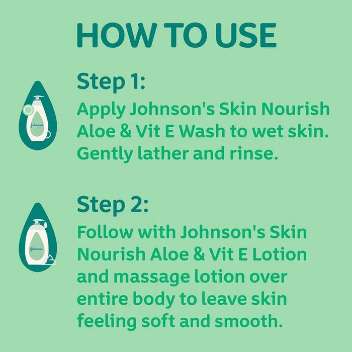 Johnson's Baby Skin Nourish Moisturizing Baby Lotion with Aloe Vera Scent & Vitamin E, 16.9 oz