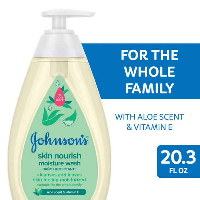 Johnson's Baby Skin Nourishing Moisture Baby Body Wash with Aloe Scent & Vitamin E, 20.3 oz