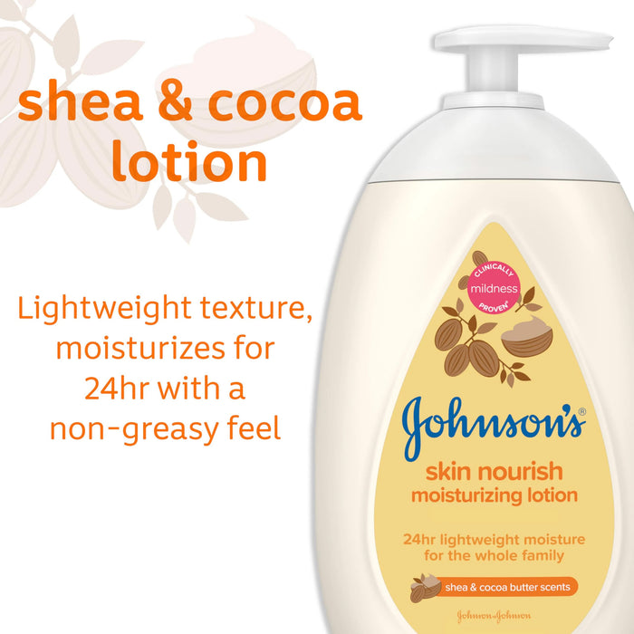 Johnson's Moisturizing Baby Lotion, Shea & Cocoa Butter, 16.9 oz