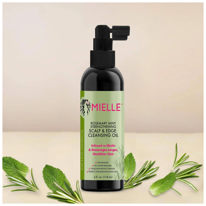 Mielle Rosemary Mint Strengthening Scalp & Edge Cleansing Oil, 4 oz