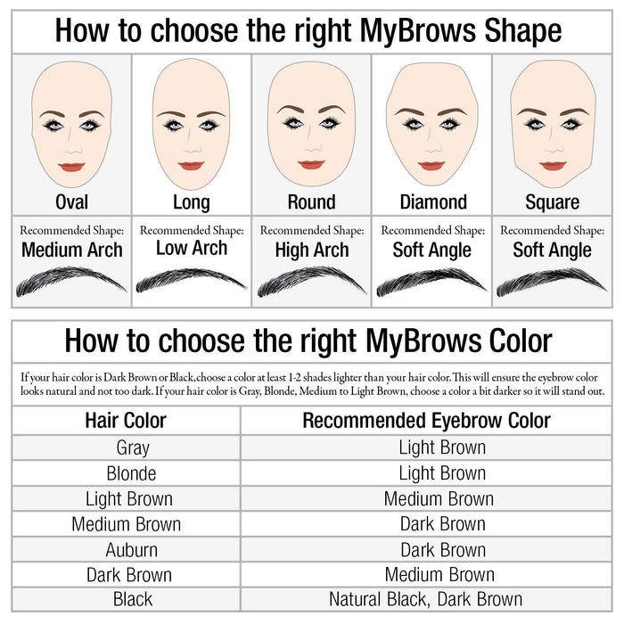 Godefroy Mybrow Transfers, Medium Arch, Natural Black, 12 Pairs